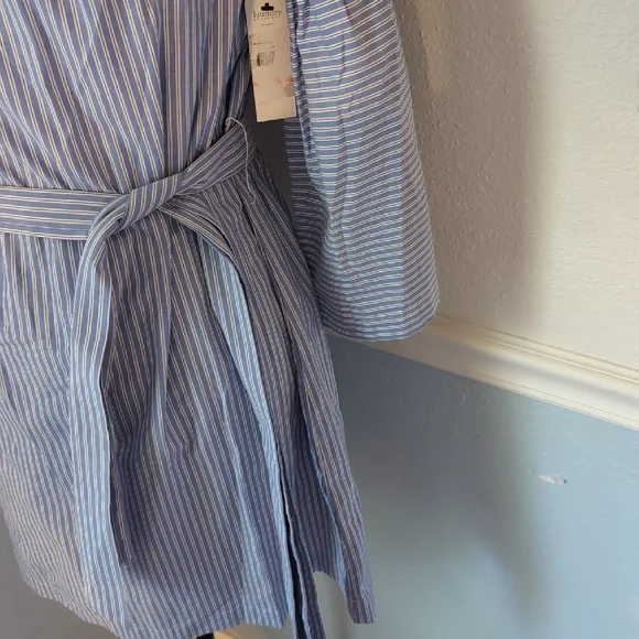 Blue Striped Off-Shoulder Dress BNWT - Picture 3 of 6